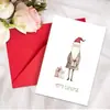 50 Tarjetas Creativas Nuevas de Material para Decoración Navideña con Sobres para Compra Directa Transfronteriza