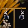 Pendientes Cuadrados con Borlas Minimalistas de Nicho Exquisitos Transfronterizos, Accesorios para Vestido de Banquete, Pendientes de Moda, Joyería para Mujeres