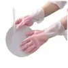 Luvas de lavar louça duráveis à prova d'água borracha látex escova de cozinha lavar louça lavar roupas trabalho doméstico limpeza