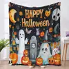 Amazon Home Manta de Calabaza Murciélago para Halloween Manta para Sofá de Oficina Cubierta de Aire Acondicionado Manta de Franela para Otoño e Invierno