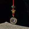 Cordón para Teléfono Móvil Original Tejido a Mano Ocho Santos Patronos 1.5 Thangka Pintado en Oro Colgante para Teléfono Móvil Colgante para Bolso Unidad USB