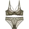 Sutiã Sexy Transparente de Renda Ultrafino para Mulheres, Conjunto de Lingerie, Faz o Busto Grande Parecer Menor