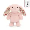Pelúcia de Coelho Floral Coelho de Orelhas Caídas Fofo Boneca Companheiro Infantil Presente Boneca de Lançar para Casamento