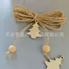 Jarrón de Madera con Accesorios Florales, Adornos Colgantes, Corazón, Conejo, Mariposa Decoración DIY, Madera Minimalista Moderna