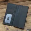 1008 Comercio Exterior Piel Crazy Horse Cartera Larga para Hombre 80% de descuento Cuero Genuino Piel de Vaca Capa Superior Pura Cartera con Pinza para Billetes Vintage