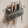 Estante para cuchillos de cocina sin taladro, estante multifuncional para cuchillos montado en la pared con portapalillos integrado, estante de almacenamiento con ventosa