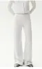 Pantalones Anchos de Invierno 2025 para Mujer con Pliegues Laterales Pantalones de Cachemir Puro Elegantes de Punto Otoño e Invierno de Cintura Alta Sueltos