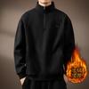 Sudadera Pesada de Alto Gama Italiana con Media Cremallera y Cuello Alto para Hombre, Estilo Primavera y Otoño 2026, Marca Americana de Moda, Chaqueta Casual Holgada