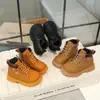 Botas Martin Nuevas de Otoño e Invierno para Niños Botas de Niña Estilo Británico Botas de Piel Botas Individuales Zapatos de Bebé para Niños Moda Botas Amarillas Pequeñas