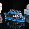 Botella a la deriva creativa brillante Reloj de arena mediterráneo Gota de aceite Adorno de decoración de escritorio para el hogar Regalo de cumpleaños para niños
