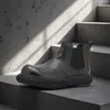 Botas Chelsea Retro Británicas Otoño e Invierno 2025 para Hombre Botines Casuales de Suela Gruesa Botas Martin Deslizables para Exteriores
