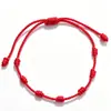 Pulseira da Sorte Simples de 7 Nós Mais Vendida Transfronteiriça, Pulseira de Amizade Ajustável Feita à Mão Personalizada para Casais, Atacado
