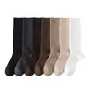 Calcetines de Algodón 98% para Niñas, Extra Largos 28cm, Hasta la Rodilla, de una Sola Capa, Gruesos, Color Sólido, Tubo Largo, Abertura Amplia, No Aprietan los Pies