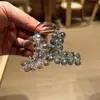 Grampo de Cabelo Médio Cristal Degradê Feminino Prendedor de Cabelo para Cabeça Adereço de Cabeça de Alto Grau Presilha Tubarão Novo Estilo 2025