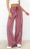 Pantalones de Rayas Anchos con Cintura Elástica, Estilo Europeo y Americano, Nuevos 2026, Corte Holgado, Versátiles para el Trabajo y el Uso Casual