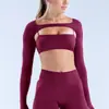 Ropa de Yoga Dfyne de Manga Larga Transfronteriza, Ropa Exterior Versátil, Tops de Fitness de Secado Rápido, Ropa Deportiva para Correr y Entrenamiento, Chales para Mujer