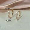 Brincos TEMU transfronteiriços novo estilo zircônia cúbica brincos de nicho de alta qualidade para mulheres brincos da moda e versáteis estilo francês