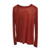 Camiseta Térmica de Lana de Alta Gama~Alta Elasticidad y Suavidad~Top Camiseta de Manga Larga de Color Sólido Nuevo Primavera 2026