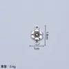 Fornecimento Direto da Fábrica Pingente de Flor Rosa Dupla Pendente Estilo Retrô Acessórios para Joias de Pulseira e Colar de Liga Metálica DIY Atacado