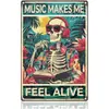 Póster Interesante de Calavera Placa de Aluminio Lata Pintura Bar Barbacoa Ktv Restaurante Club Jardín Señal Metálica Decoración