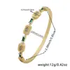 Distrito Lu Pulsera Hueca con Hebilla Doble de Herradura Estilo Ins Personalidad de Moda Joyería de Mano Chapada en Cobre con Oro de 18K