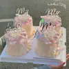 Decoración de Pastel para el Día de la Madre 2025 Hermosa mi mamá Enchufe Acrílico Lazo Vela Cinta Adorno para Vestir