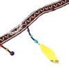 Nova renda de penas com borlas coloridas, saia de dança de alta qualidade, roupas, sapatos e acessórios para chapéus, correias de estilo étnico com contas feitas à mão