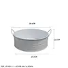 Bandeja de Venta Directa de Fábrica, Bandeja de Frutas de Hierro Galvanizado con Doble Asa, Bandeja Metálica para Cerveza y Bebidas, Bandeja de Almacenamiento para Fiestas