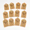 Etiquetas de Agradecimiento de Papel Kraft Vintage con Etiquetas de Texto, Etiquetas Decorativas para Empaque de Regalos Navideños