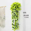 Flores Falsas de Plástico al por Mayor Transfronterizas Flores de Hortensia enredaderas de Seda Decoración para Sala de Estar Interior Muebles Colgantes de Pared Simulados de Violeta