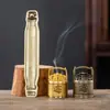 Un cubo de adornos dorados lingote de oro quemador de incienso para Buda quemador de incienso para el hogar interior un cubo de Jiangshan plato pequeño Xiangyun incienso quemador de incienso