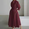 Di Yun Estilo Casual Europeo y Americano Cárdigan de Manga Larga de Gama Alta Vestido Largo Ropa para Mujer 2026 Otoño e Invierno Sitio Independiente de Amazon
