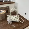 2026 Verano Nuevo Estilo Coreano Bolso Sencillo de Lunares Bolso Cruzado Elegante para Mujer Bolso de Mano de Moda Bolso Cilíndrico