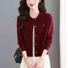 Cárdigan de Punto para Mujer 2026 Moda Casual Abrigo Corto de Suéter Otoño Invierno Nuevo Estilo Top Elegante para Mamá