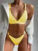 2026 Novo Biquíni Amazon Europeu e Americano Roupa de Banho Feminina Sexy Listrada Duas Peças Fabricante Em Estoque