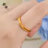 Esperando con ansias el método antiguo de oro de arena, anillo de enlace de amor eterno, exquisito y duradero, anillo de diseño de lujo ligero para mujer, simple y moderno