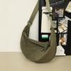Bolso Cruzado de Color Sólido para Hombre, Mochila Versátil Unisex Simple, Bolso de Hombro Estilo Hong Kong Workwear, Bolso de Viaje para Hombre