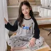 Conjunto de Pijama de Modal para Niñas para Primavera y Otoño 2026 Nuevo Diseño Delgado de Dibujos Animados para Niños Mayores, Ropa para el Hogar con Aire Acondicionado