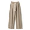 Pantalones Anchos Forrados de Polar para Mujer, Color Marrón Melard, Estilo de Alta Gama, Pantalones Largos Casuales con Caída