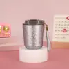 Taza Aislada Nueva Estilo Fresco con Recubrimiento de Titanio, Taza de Café Portátil de Alto Valor, Diseño Simple para Exteriores con Correa para Llevar, Taza de Bolsillo