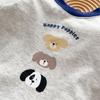 Roupas de Terno Estilo Coreano Verão 2024 Novas Calças para Bebê Menino de 1-3 Anos Conjunto de Duas Peças 100% Algodão Seção Fina Tipo A Roupas de Passeio