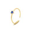 Anillo de plata de ley s925 Yuofan con circonita de color encantador para mujer, anillo pequeño simple versátil, anillo abierto de circonita blanca para dedo pequeño