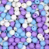 Contas Redondas de Acrílico Coloridas de Natal e Frutas com Furo Reto Acessórios para Montagem de Corrente de Celular e Pulseira Exclusivamente para Fornecimento Transfronteiriço