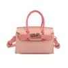 Bolso de Niña Popular Europeo y Americano Combinación de Colores Versátil Mini Bolso Kelly Diseño de Nicho Estilo Extranjero Bolso de Mano Cruzado para Niños