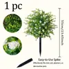 Folhagem Artificial Atacado com Flores de Chá e Eucalipto para Decoração Externa, Flores Artificiais para Fotografia de Beleza de Jardim