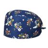Gorro Quirúrgico Estampado Algodón Puro Ajustable con Botón con Banda Absorbente de Sudor Color Sólido Gorro de Sala de Operaciones para Doctor Gorro de Enfermera UCI