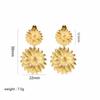 Moda transfronteriza europea y americana nuevo traje de girasol acero inoxidable chapado en oro de 18 quilates traje de joyería de alta gama femenino al por mayor