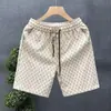 Pantalones Cortos Casuales de Lujo Ligero para Hombre Pantalones de Verano a la Moda Versátiles Pantalones de Cinco Puntos Pantalones Rectos Grandes de Playa para Hombre
