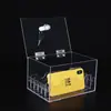 Caja Transparente de Acrílico Caja Personalizada de Acrílico con Tapa abatible y Tapa deslizante, Caja de Almacenamiento de Exhibición a Prueba de Polvo para Figuras