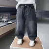 Jeans de Primavera y Otoño para Niños 2026 Nuevo Estilo Pantalones de Otoño para Niños Estilo Coreano Pantalones de Otoño Modernos y Tendencia para Niños